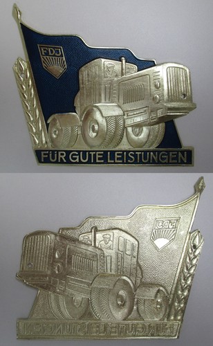 Ddr plakette fdj goldener - ddr,