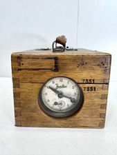 Antike Jundes Holz Taubenuhr Konstatieruhr für Brieftauben Pigeon Clock #9143