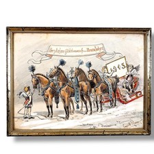 Rahmen m. Originalzeichnung