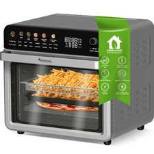 Multi-Smart-Ofen 16in1 2200W Heißluftfritteuse 34L 350°C Dörrautomat Pizzastein.
