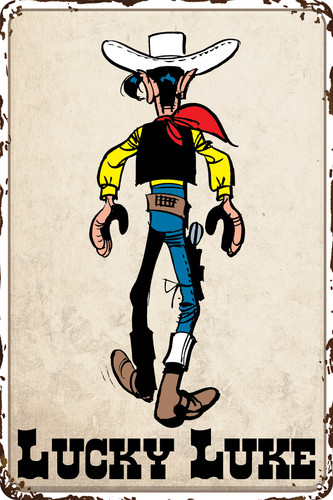 Lucky luke blechschild comic - luke,