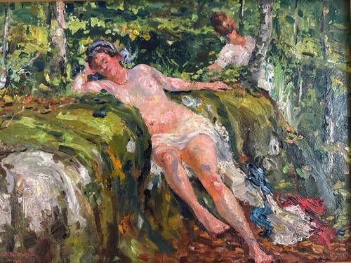 ölgemälde damenakt akt - damenakt,