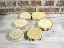 6 Birkenscheiben, trocken, Birke, Bastelholz Rundholz, Rund Holz 7,5-11 cm