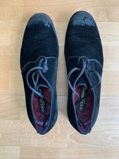 Dolce & Gabbana - Schuhe schwarz Samt/Leder Vintage Look  - Gr.  7