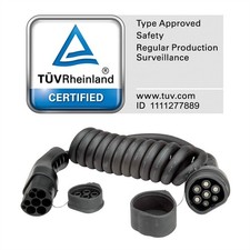 E-Auto Spiral-Ladekabel Typ2