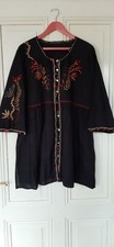 Boho tunika üppig - üppig, bestickt