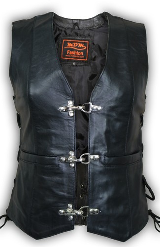 Damen lederweste slim - damen,