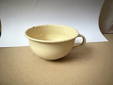 Antike Emaille Beige Tasse
