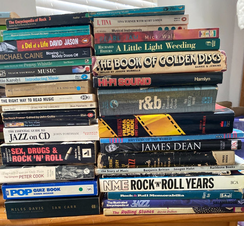 Various books music art - books, music,