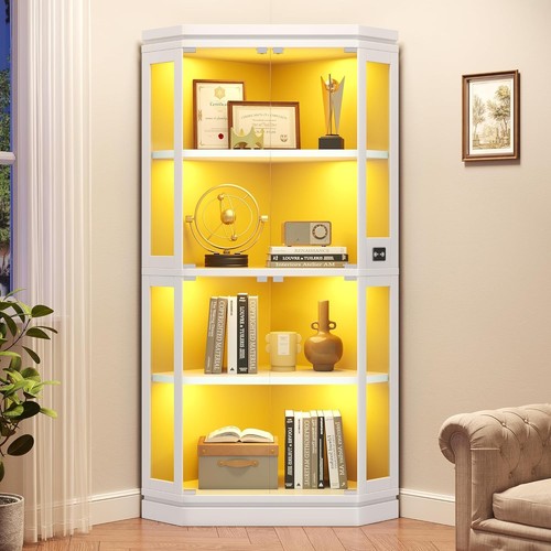 Eckvitrine mit glastüren - eckvitrine, glastüren,
