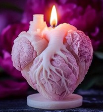 Handmade Duftkerzen Gothik WGT Anatomie Herz