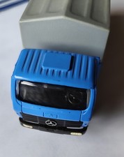 LKW Mercedes Benz? 1:50 Blau Grau Plane Modell Rar Weihnachten Blechspielzeug?