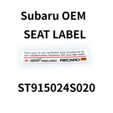 Subaru Genuine OEM Impreza WRX