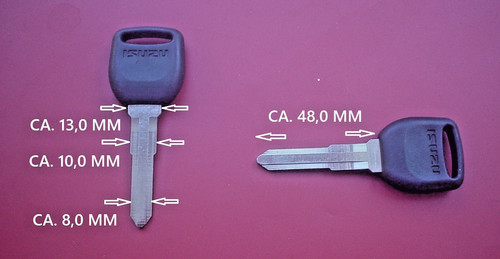 Isuzu schlüssel rohling - 1, x