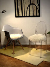 1 x Sitzkissen passend für VITRA / Kartell echtes Schaffell Fell IKEA TOPZUSTAND