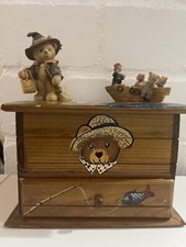Teddy Sammler,Figuren,Holzkiste,Schmuckkasten