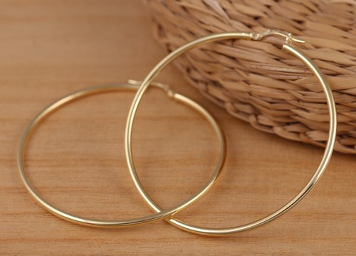 Klassische creolen gelbgold - klassische,