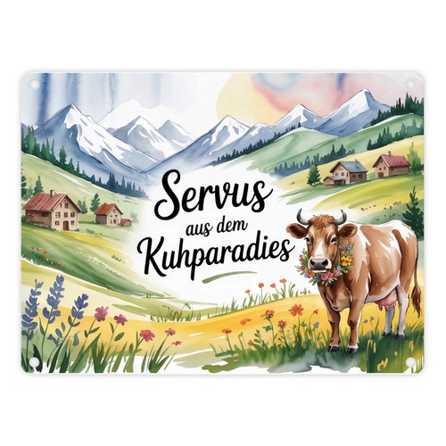 Kuh auf alpenwiese - kuh,