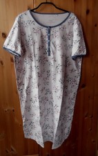 ?  Calida Nachthemd Weiß gemustert Gr. M 100% Baumwolle Kurzarm