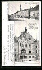 Ansichtskarte Braunau /Inn, Stadtplatz. Städtisches Ratshausgebäude 1903 
