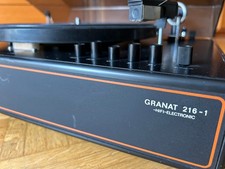 Plattenspieler RFT Ziphona Granat 216-1 HiFi electronic mit DIN zu Cinch Adapter