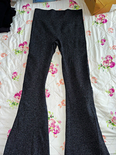 Damen leggings schlaghose grau - leggings,