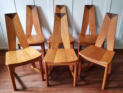 6er satz design stühle - design,