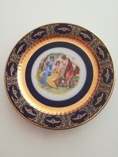 EPIAG D.F Böhmisches Porzellan Teller Kobaltblau Golddekor Cobalt 25cm