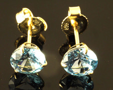 585 Gold  Ohrstecker  mit 3