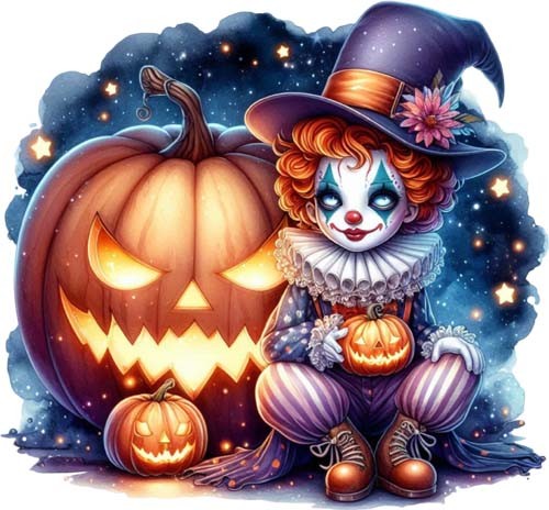 Farbe halloween clown - halloween,