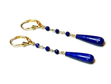 Feine Ohrringe Lapislazuli Silber 925 