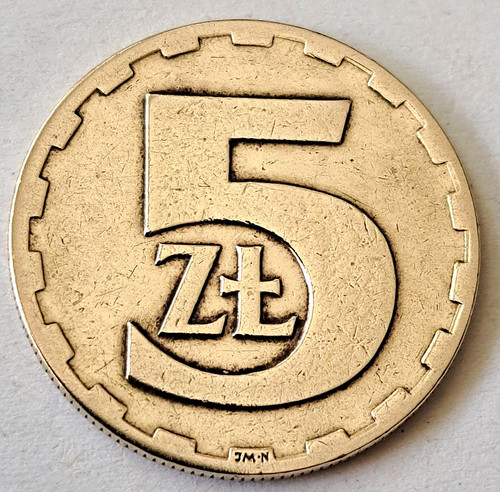 Polen zlotych 1976 - 5, messing