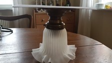 JUGENDSTIL  DECKENLAMPE LAMPE MESSING  GLAS Kuppel