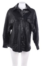 Stradivarius Kunstlederjacke Lederjacke Faux Leather aufgesetzte Taschen S