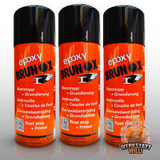3x 400ml BRUNOX EPOXY SPRAY | ROSTUMWANDLER ROSTANIERER ROSTSCHUTZ ROSTSTOPP