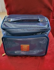 Kosmetikkoffer-Kulturbox-Wasch-/Reisebox-Toilettebag-"Blau/Glänz" -"R.M."-Neuw.-