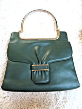 Goldpfeil real Vintage grün Bügel Tasche bag,silber, gold, eyecatcher,top!