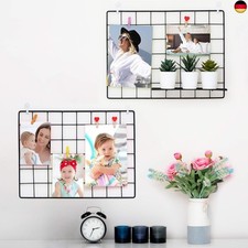 ODOXIA 2er-Pack Wandgitter Schwarz | Gitter Pinnwand Fotogitter mit Magnet-Pins