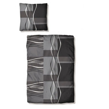 My Home KELIAN Grau Gr. 155 x 200 cm 2-teilig Bettwäsche Linon UVP:34,99€ (3942)