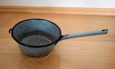 Emaille Sieb Blau-Weiß