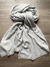 Schal Hellgrau Grau Strick