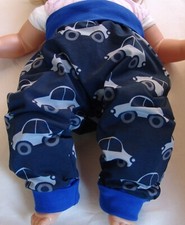 Baby Hose Pumphose Mitwachshose Gr. 74 80 86 92 98 ❤️ Dunkelblau mit Auto