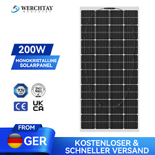 Flexibel Solarpanel 200W Solarmodul Monokristallin für Wohnmobil Camping Boot