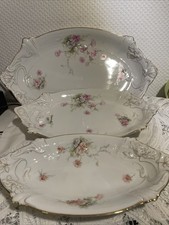 3 Platten -Striegau Schlesien Porzellan -Kuchenplatte