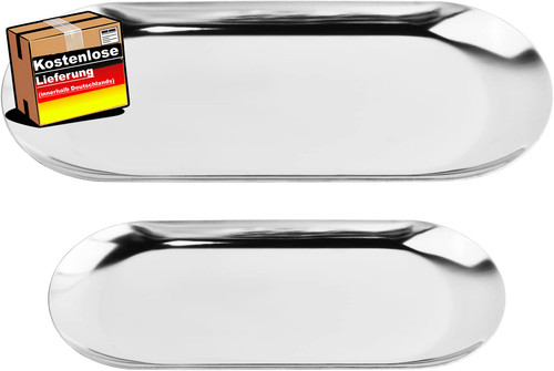 Edelstahl ablagetablett oval - edelstahl,