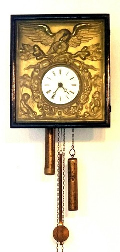 Spät biedermeier rahmenuhr - ,