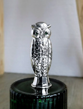 wunderschöne alte 830 Silber Petschaft Siegel Stempel / Eule Owl - von 1924