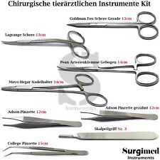 tierärztlichen Chirurgie Präparierschere Arterienklemme Pinzette Chirurgische