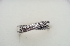 ESPRIT Ring 2 ineinander verschlungene Ringe Gr. 61 mit Steinen