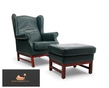 Englischer Ohrensessel Grün